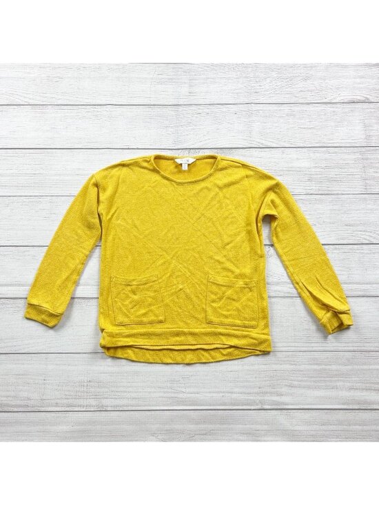 Rumi + Ryder Other - Rumi & Ryder Girls Yellow Long Sleeve Pocket Tunic Sweater S 6-7